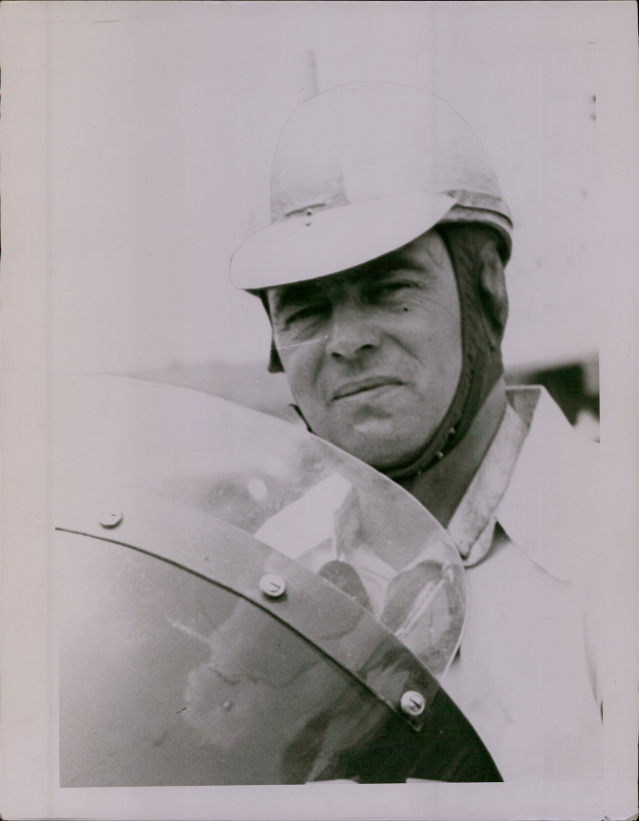 LG887 1947 Original Photo EMORY COLLINS National Champion Race Car Driver in Car