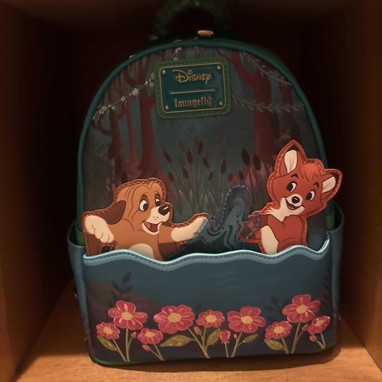 2026 Loungefly Disney The Fox and The Hound Multi-Color Mini Backpack 