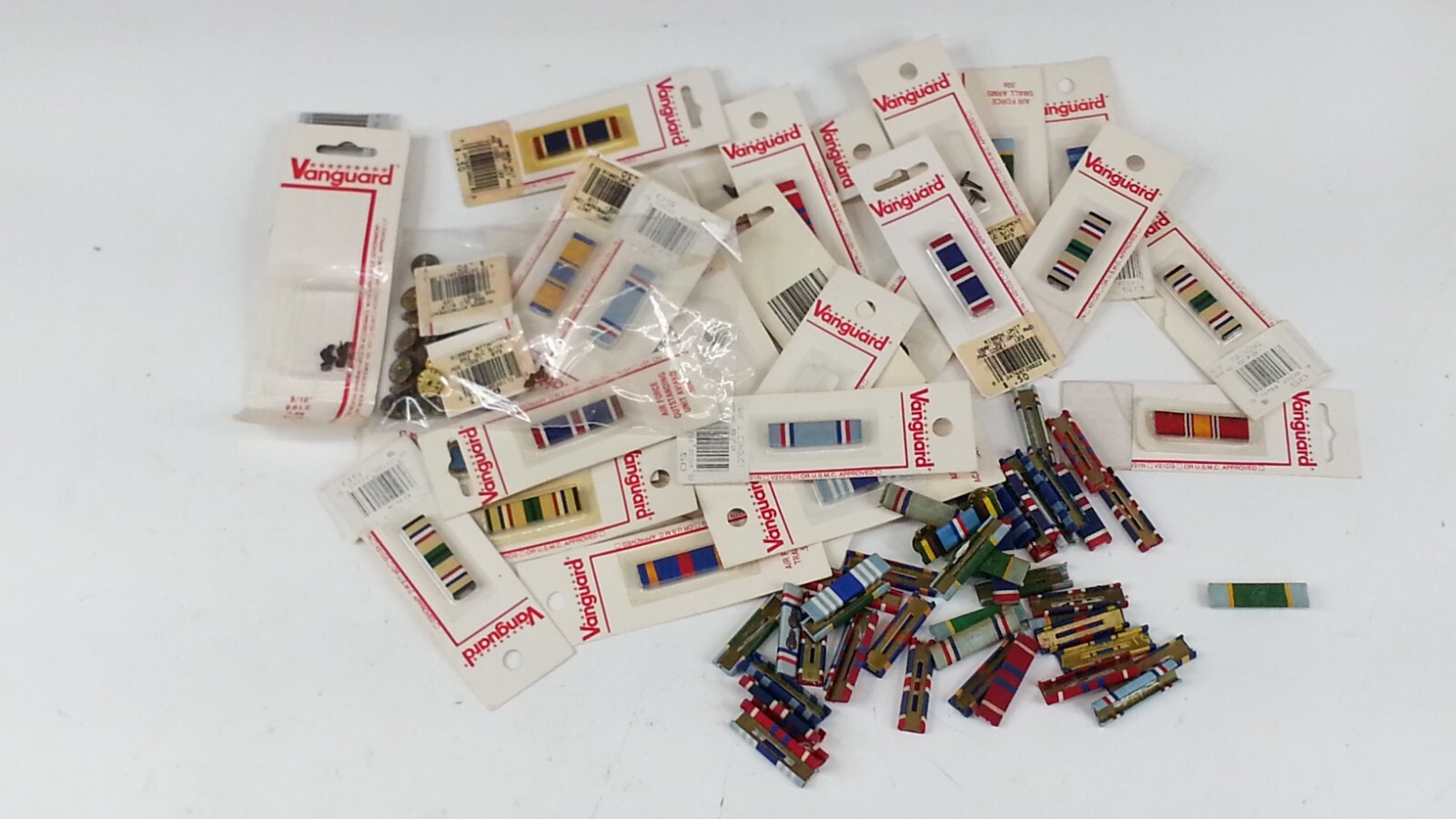 73 Piece Lot Air Force Military Attachments Bars Attachment Ribbon Mounts