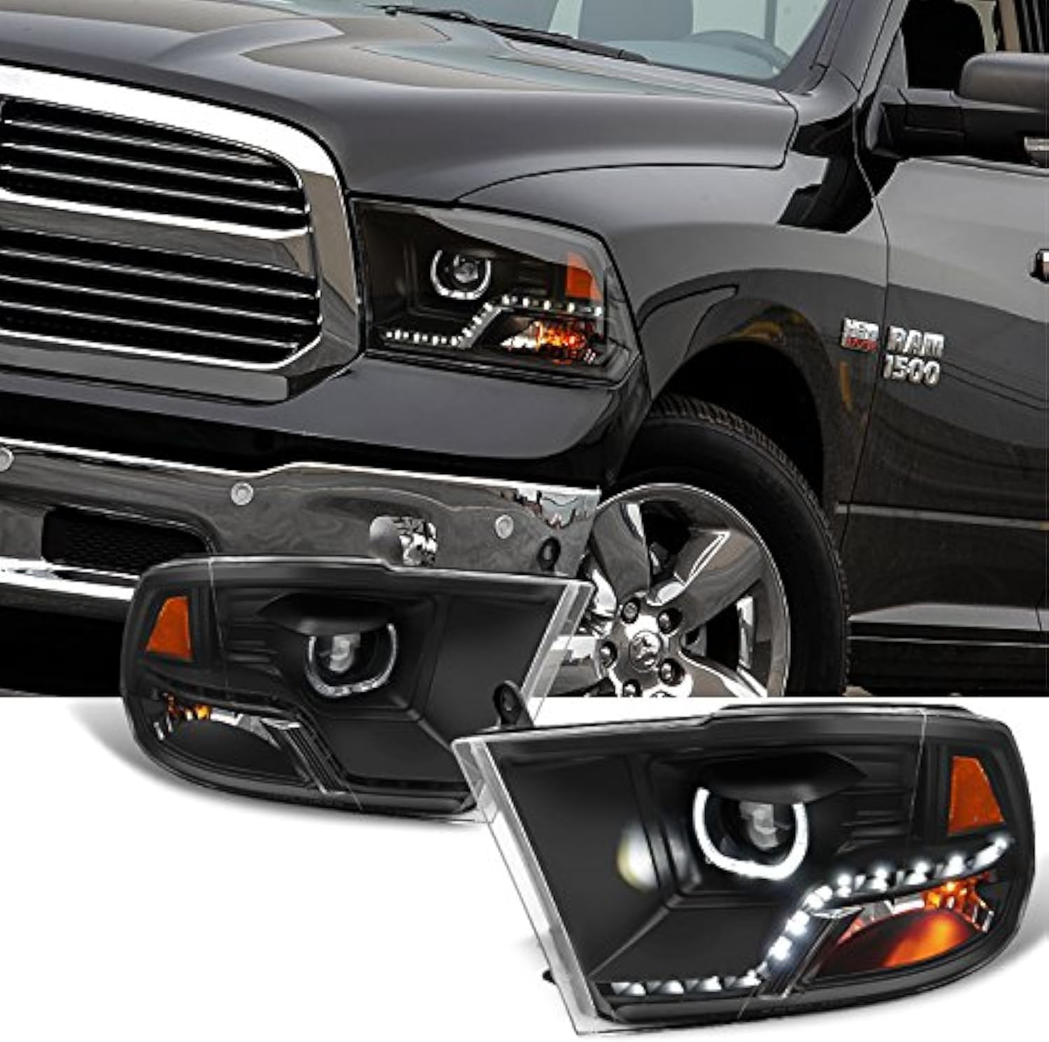 - for 2009-2018 Dodge Ram 1500 2500 3500 Projector Headlights