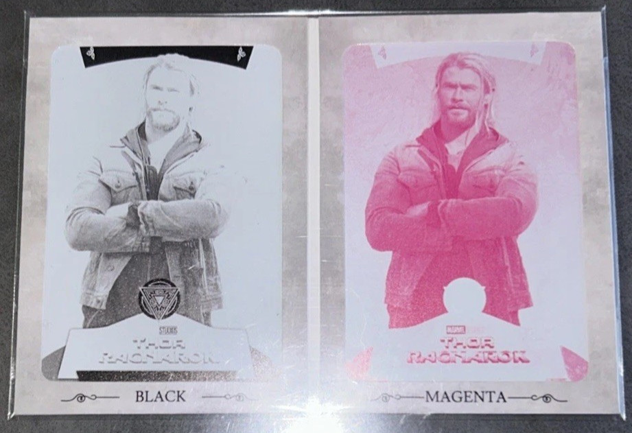 Marvel Printing Plate 1/1 Booklet Chris Hemsworth as Thor Black Magenta card Marvel Printing Plate 1/1 Booklet Chris Hemsworth as Thor Black Magenta card
