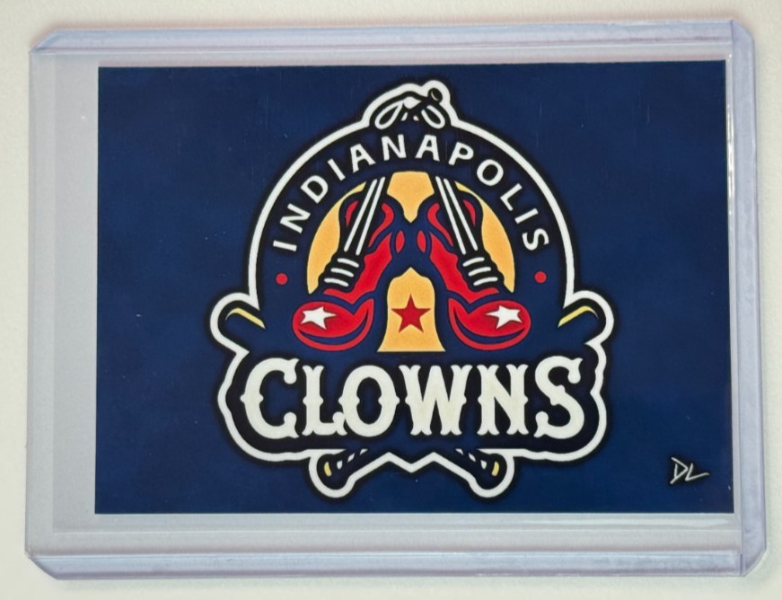 Indianapolis Clowns Limited Edition Artist Signed Banana Ball Trading Card 6/10