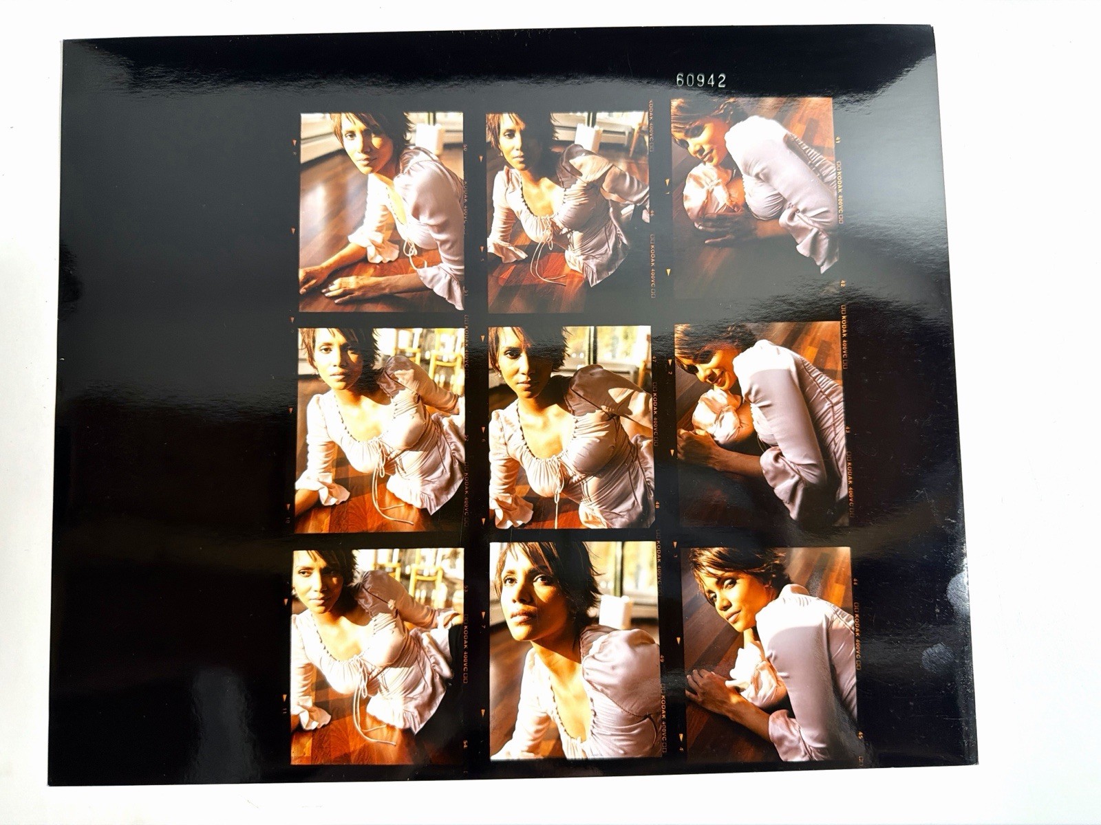 Halle Berry Famous Artist Vintage Photo Contact Sheet Color Proof Kodak Film
