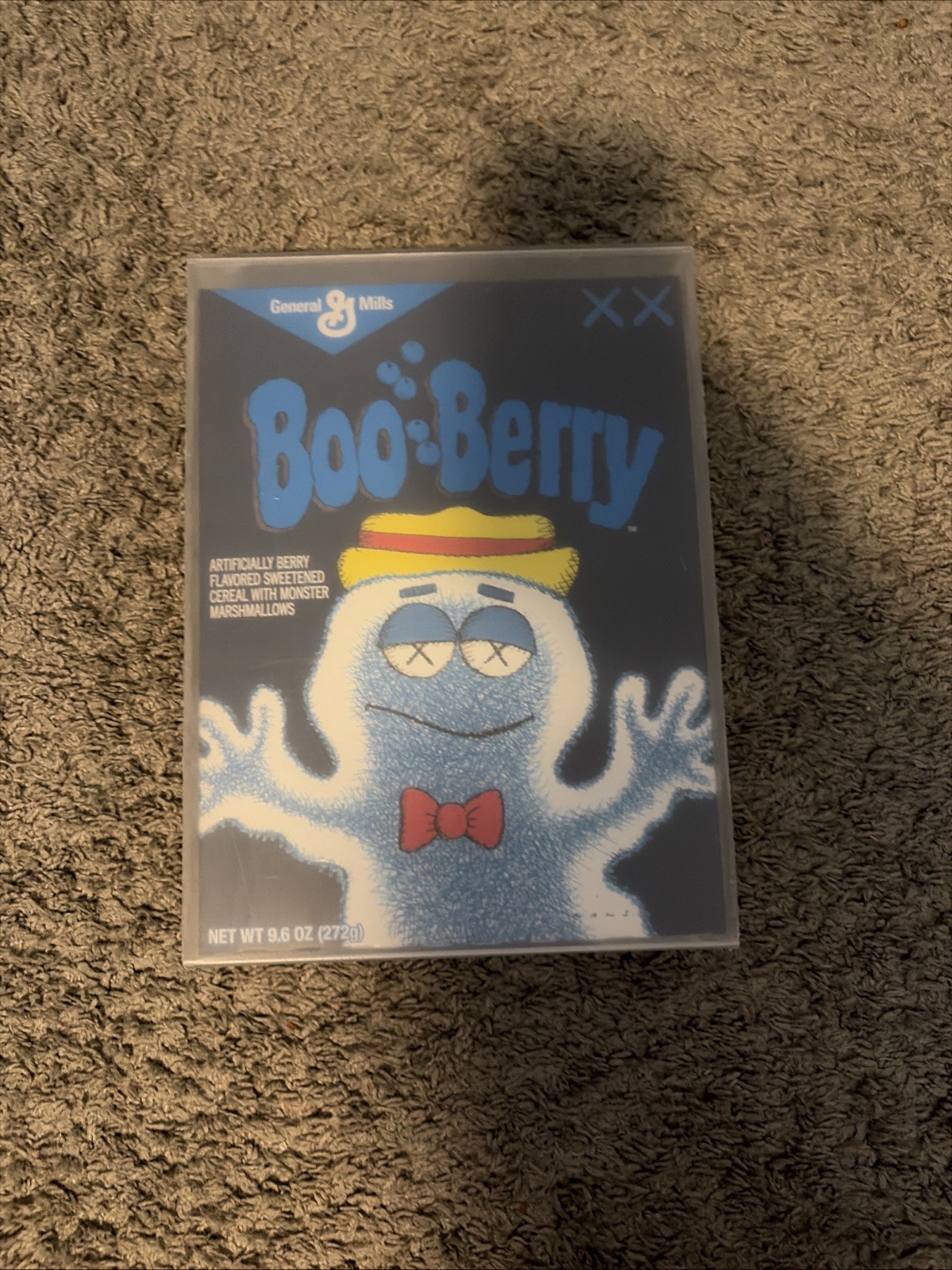 KAWS x General Mills Boo Berry Cereal Box Limited Edition KAWS x General Mills Boo Berry Cereal Box Limited Edition
