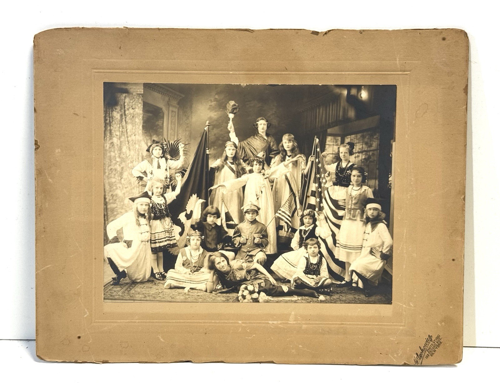 Antique Turn Of The Century 4th Of July School Play Photograph Patriotic Antique Turn Of The Century 4th Of July School Play Photograph Patriotic