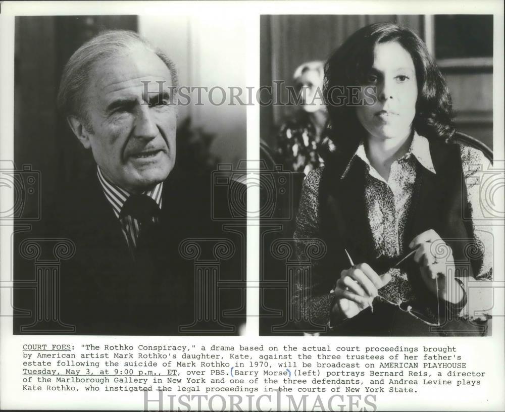 1983 Press Photo Barry Morse and Andrea Levine in \