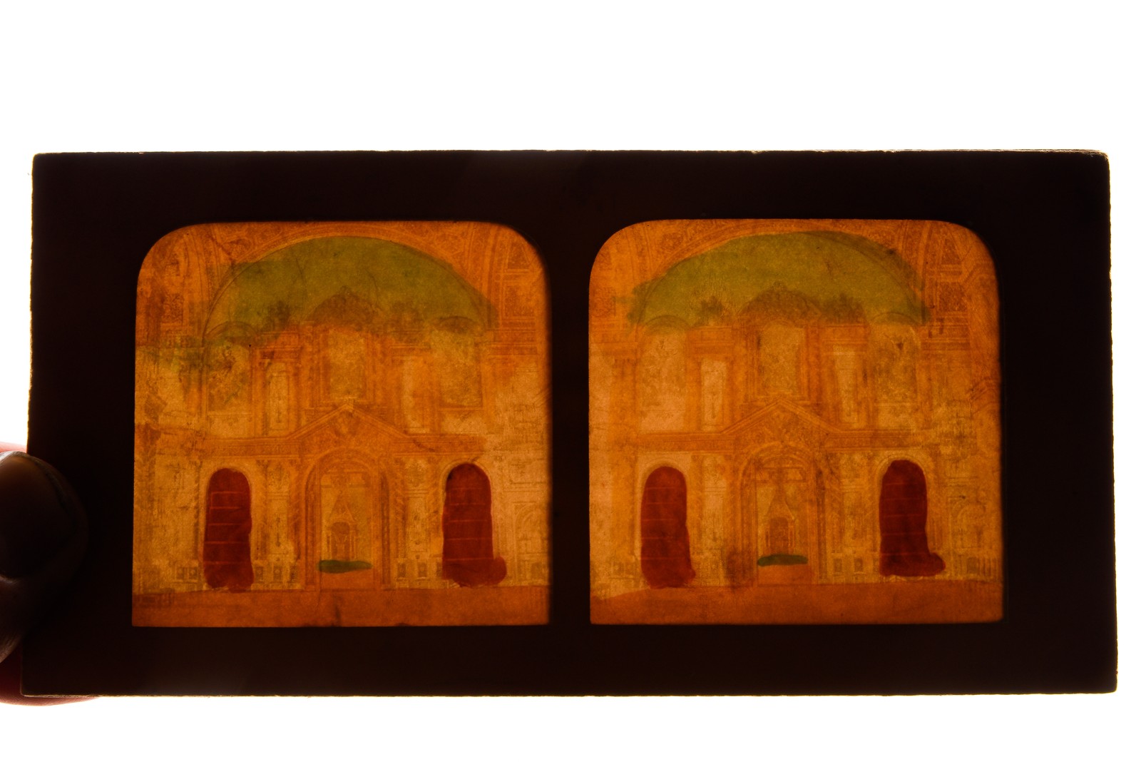 St. Alexander\'s Hall Moscow - 1860s French Tissue Stereo View Card - 6¾x3⅜\