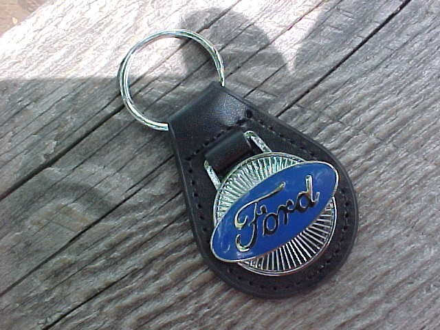 FORD LARGE BLUE OVAL LEATHER KEY FOB VINTAGE NOS CUSTOM-MADE HI-QUALITY RARE FORD LARGE BLUE OVAL LEATHER KEY FOB VINTAGE NOS CUSTOM-MADE HI-QUALITY RARE
