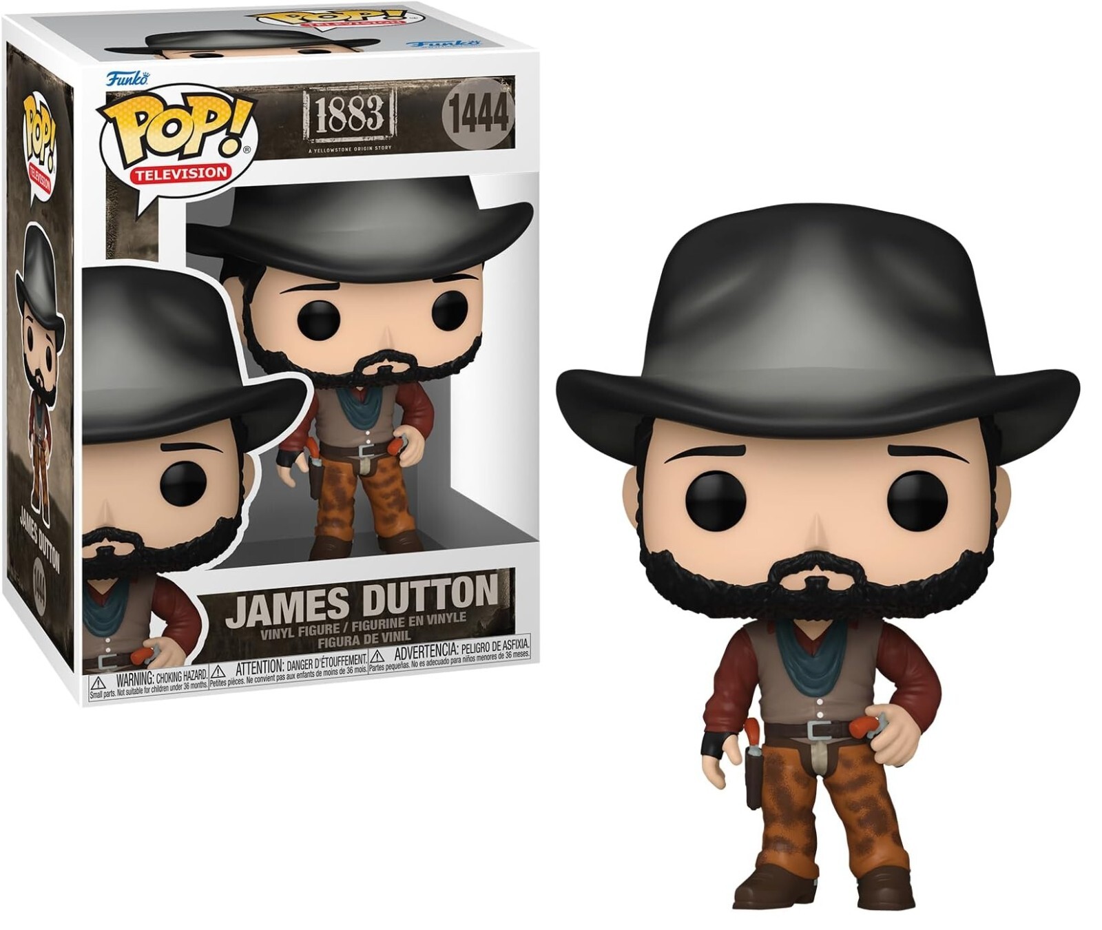 BOX DAMAGED Funko Pop TV: 1883 - James Dutton Vinyl Figure #1444 #72195