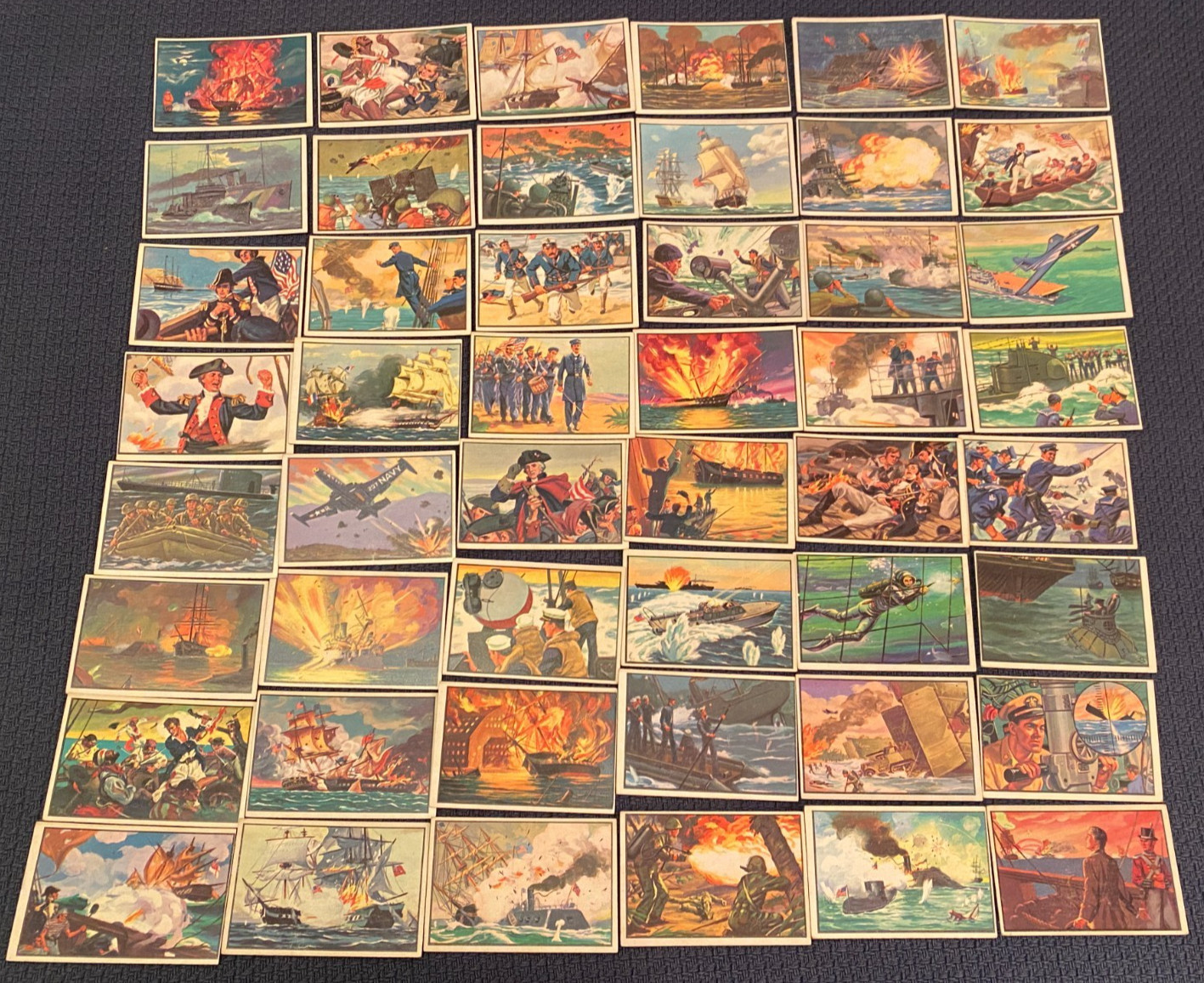 Bowman 1954 US Navy Victories R701-16 Complete Set 48 Cards VG EX Vtg Nonsports