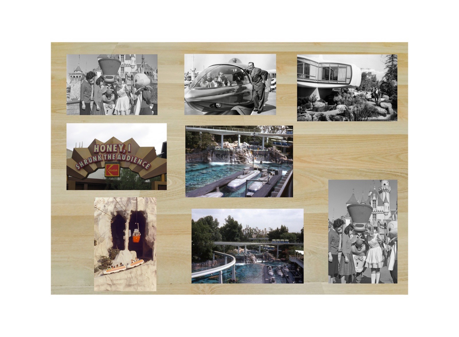 Disneyland Vintage Tomorrowland Attractions 7pc Photo Print Lot 4x6 Lustre 