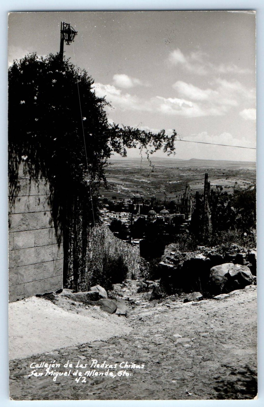 San Miguel de Allende Mexico Postcard Alley of the Stones c1950\'s RPPC Photo