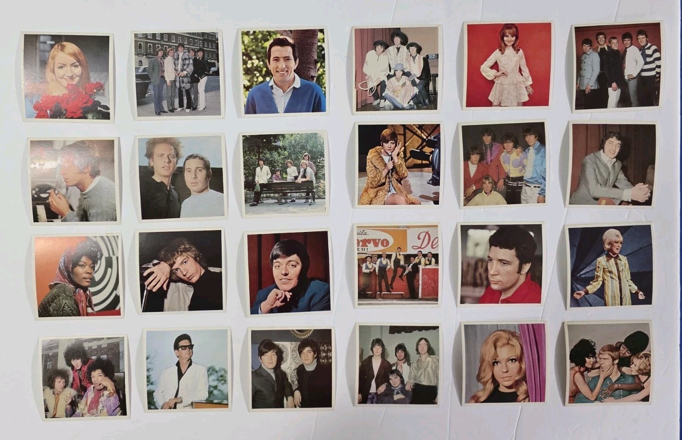 Vintage 1968 - 1969 Mister Softee's Pop Parade Complete Set (24 Cards) HENDRIX