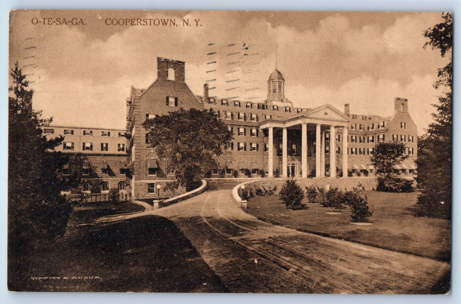 c1914 Cooperstown New York NY Vintage Postcard O-Te-Sa-Ga Front Building Posted c1914 Cooperstown New York NY Vintage Postcard O-Te-Sa-Ga Front Building Posted