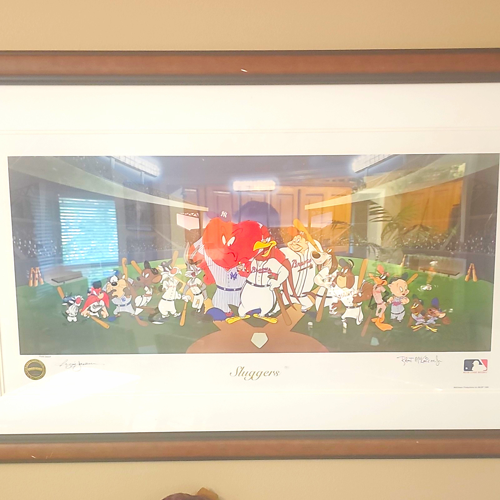 Warner Bros. Looney Tunes Sluggers McKimson Signed Numbered Framed Print 1999 Warner Bros. Looney Tunes Sluggers McKimson Signed Numbered Framed Print 1999