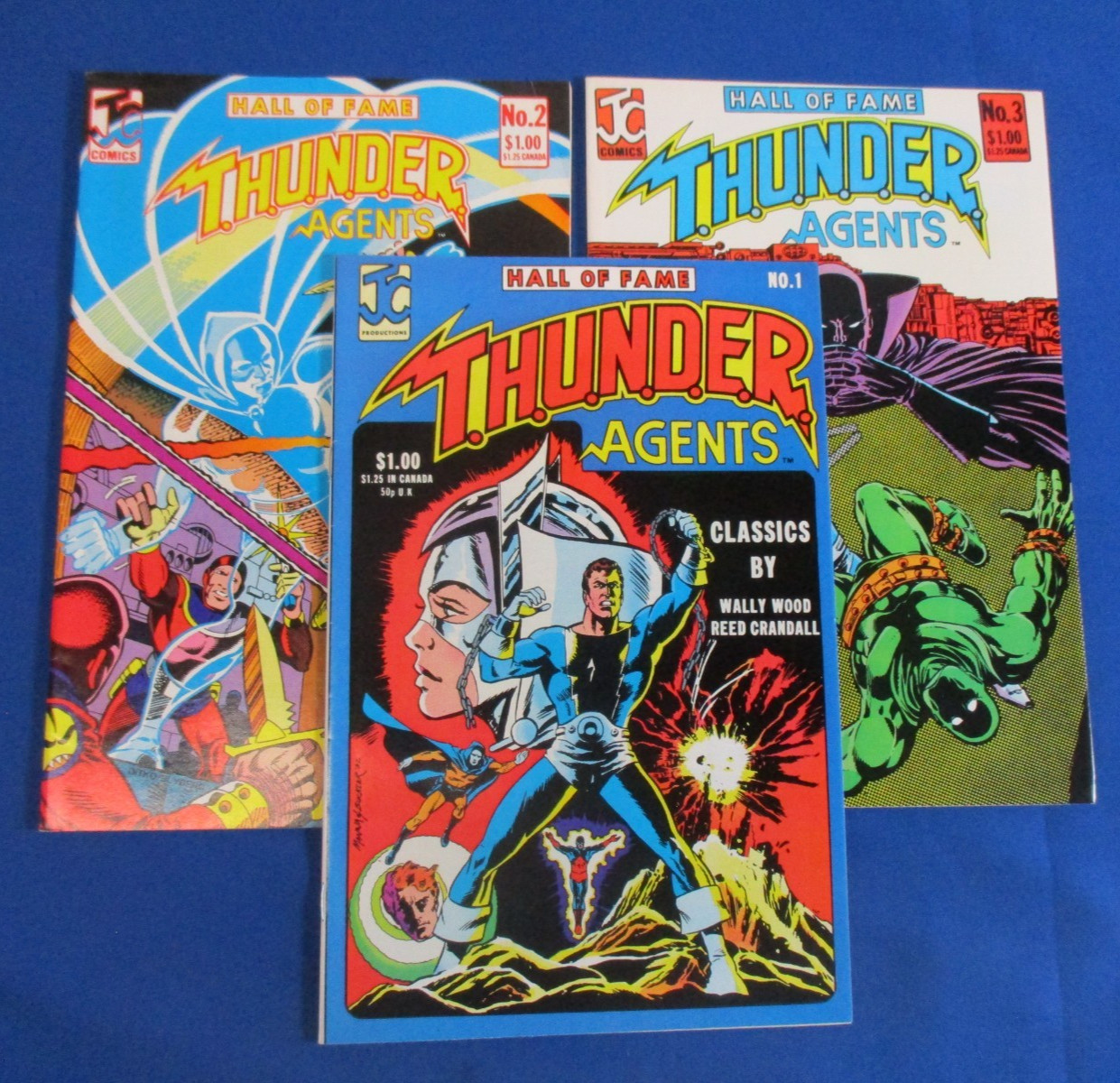 Hall Of Fame THUNDER AGENTS Complete Set Lot 1-3 Wood Ditko Crandall Kane Hall Of Fame THUNDER AGENTS Complete Set Lot 1-3 Wood Ditko Crandall Kane
