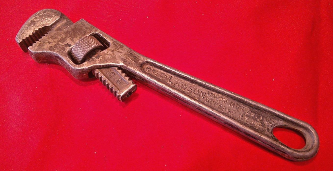 Vintage 8” LAWSON Offset Pipe Wrench Pipe Fitting Plumbing