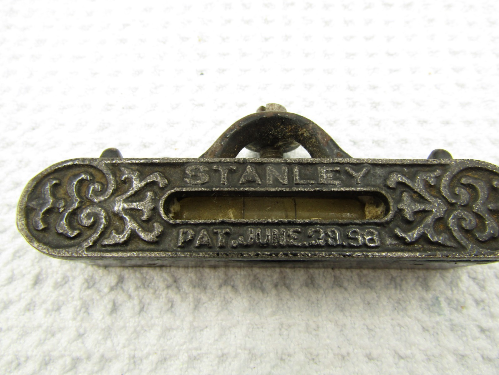 Antique Stanley Brass Line Level Pat. June 23, 1896 – Ornate Design
