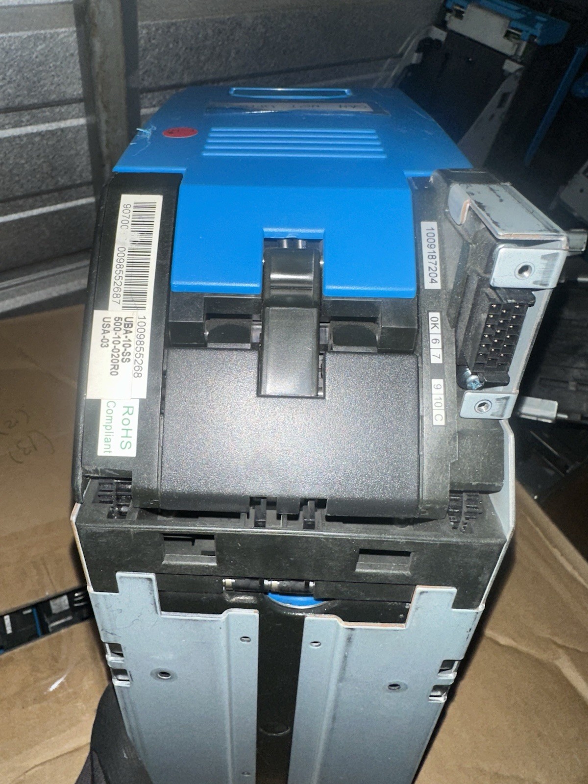 JCM Uba 10-Bill Acceptor and Cash Box Untested/For Parts Sold As-Is