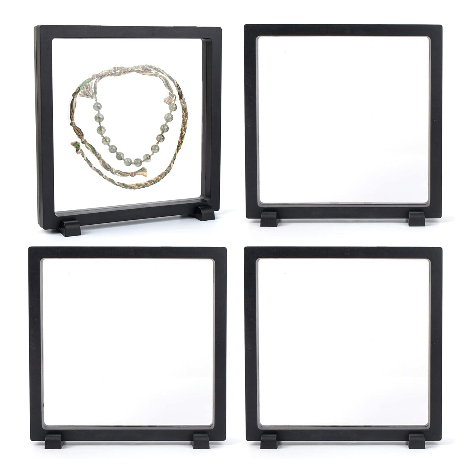 4SET 7in Display Case For Necklace AA Medallion Picture Stone Casino Chip Insect 4SET 7in Display Case For Necklace AA Medallion Picture Stone Casino Chip Insect