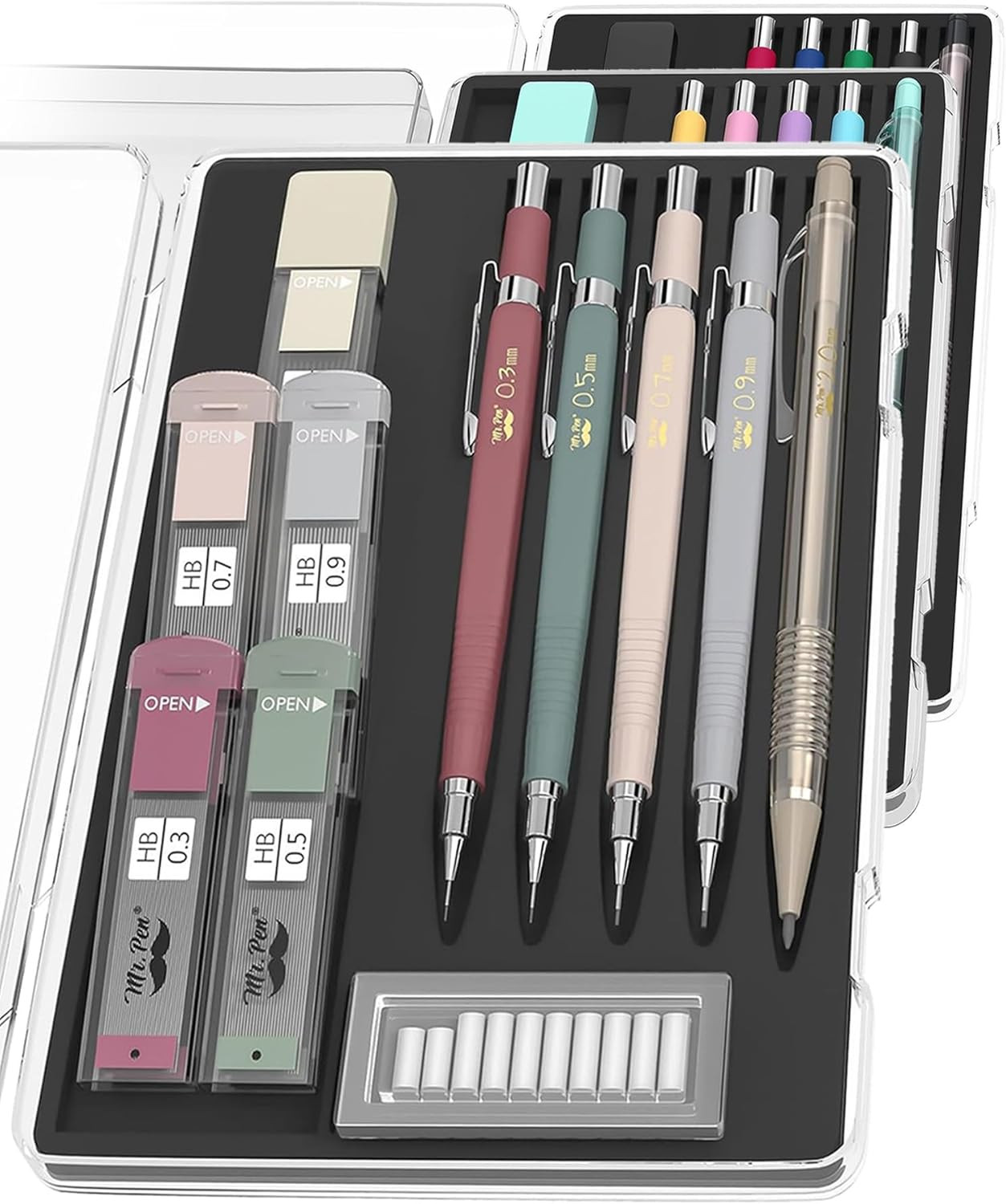 - Art Mechanical Pencil Set, 5 Vintage Mechanical Pencils , 5 HB Lead - Art Mechanical Pencil Set, 5 Vintage Mechanical Pencils , 5 HB Lead