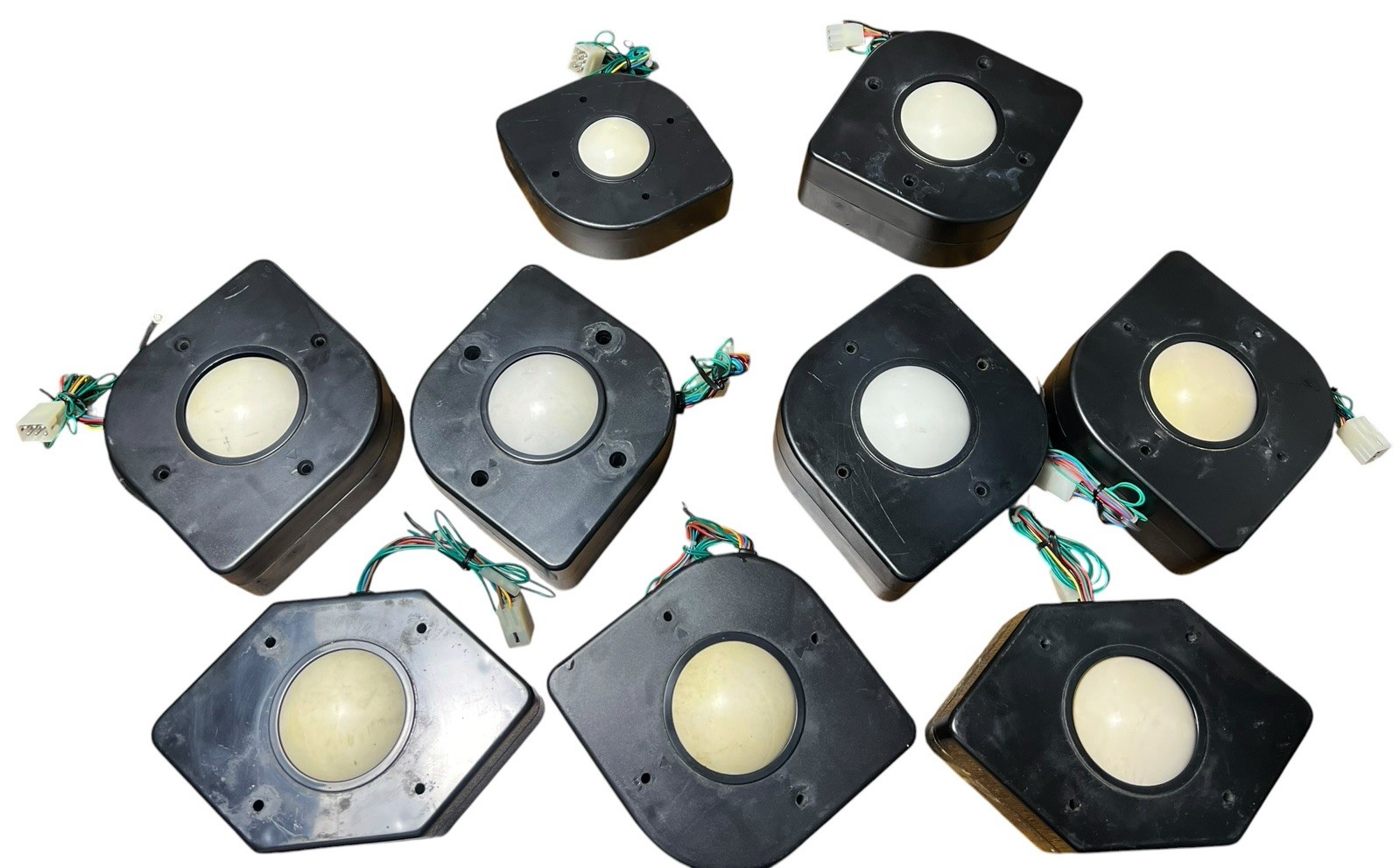 Lot of 9 Imperial Betson Arcade Trackball Assemblies Assorted Sizes Untested