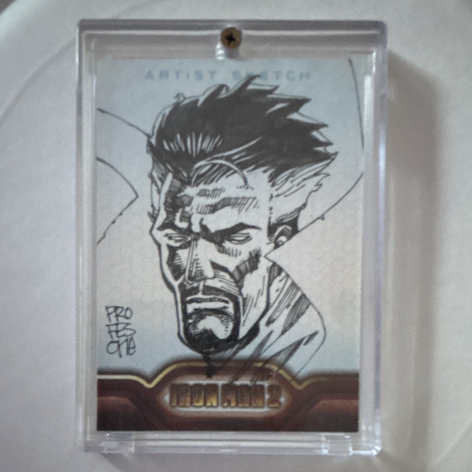 Iron Man 2 Original Artist Sketch 1/1 Tony Stark By Richard P. McWilliam