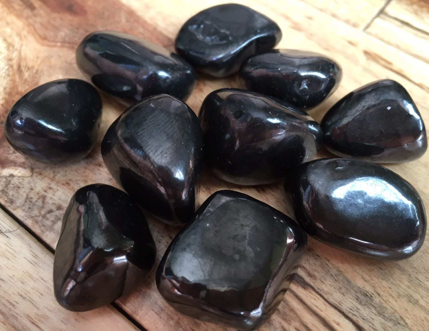 Shungite Tumbled Stone - Polished Natural Shungite from Karelia, Russia Shungite Tumbled Stone - Polished Natural Shungite from Karelia, Russia