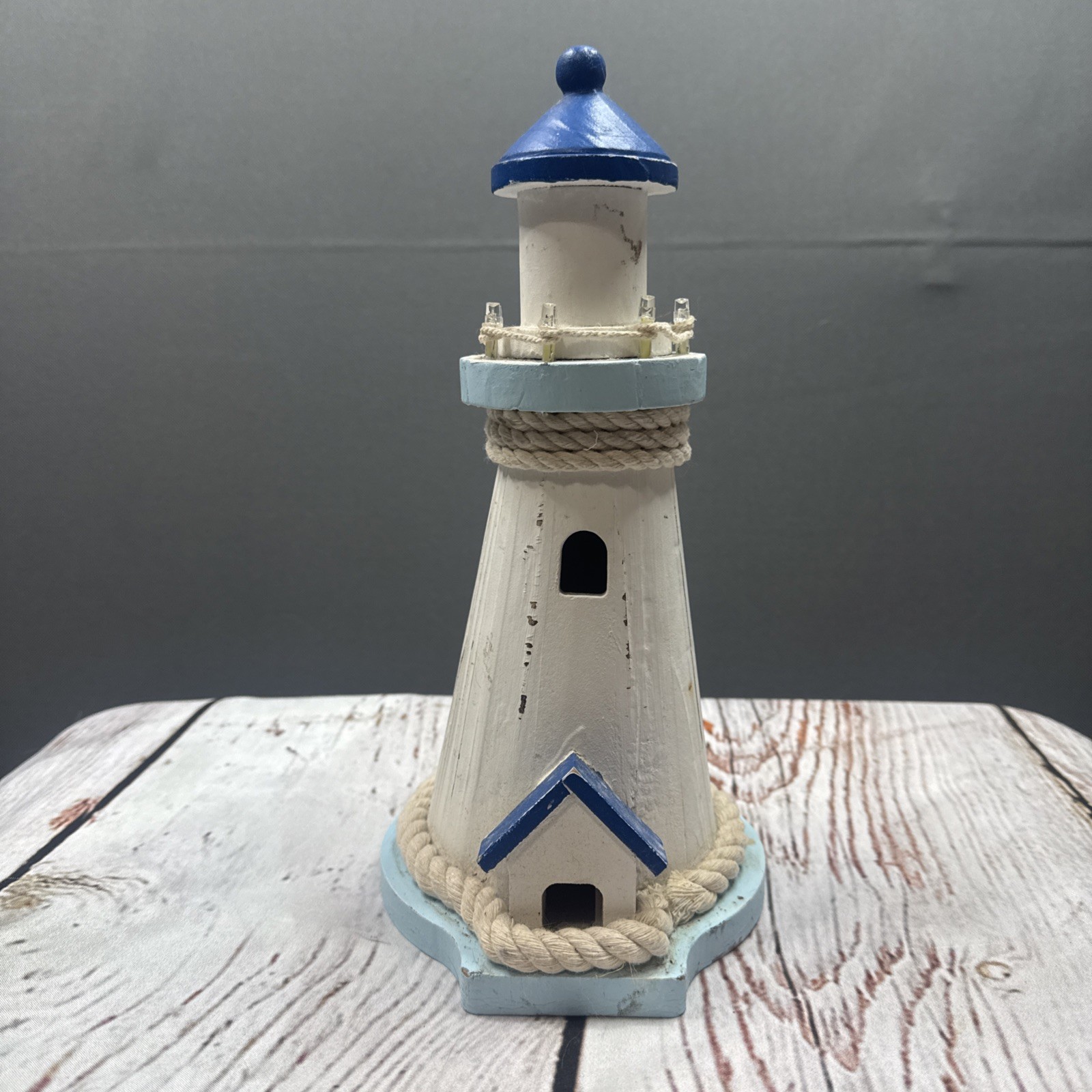 Handmade Wooden Lighthouse With Light