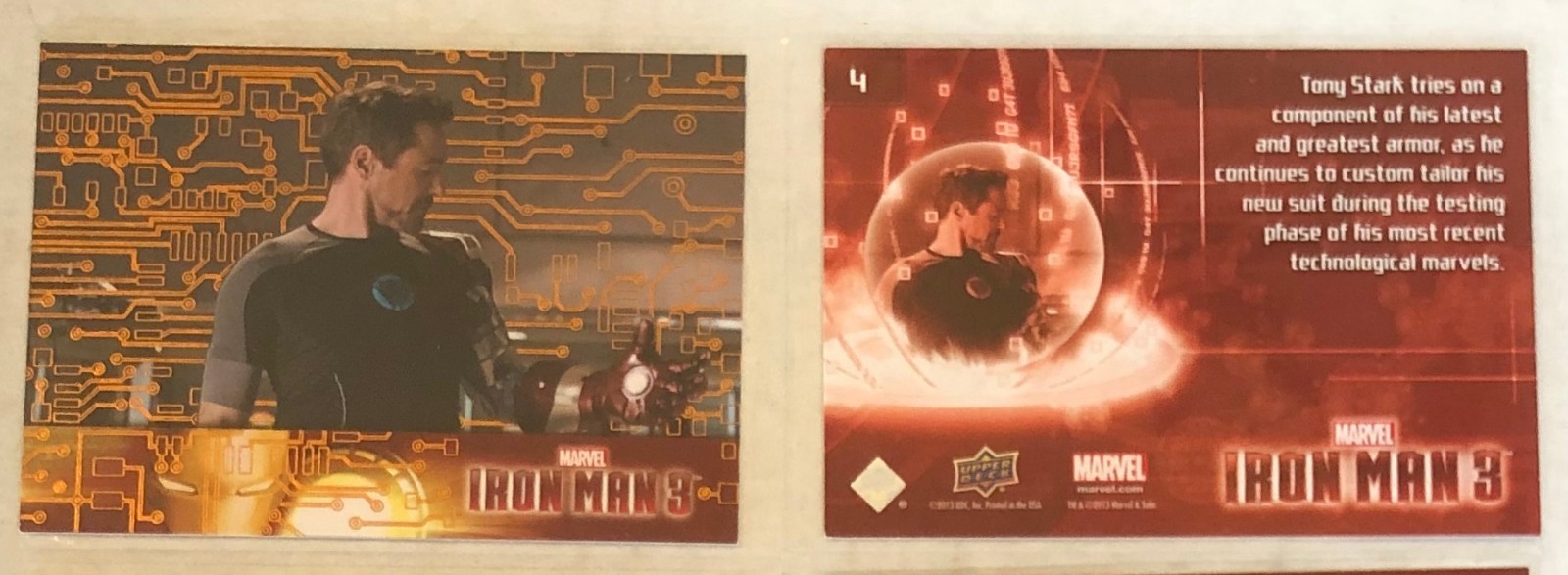 2013 Upper Deck Iron Man 3 Bronze Insert Card - You Pick