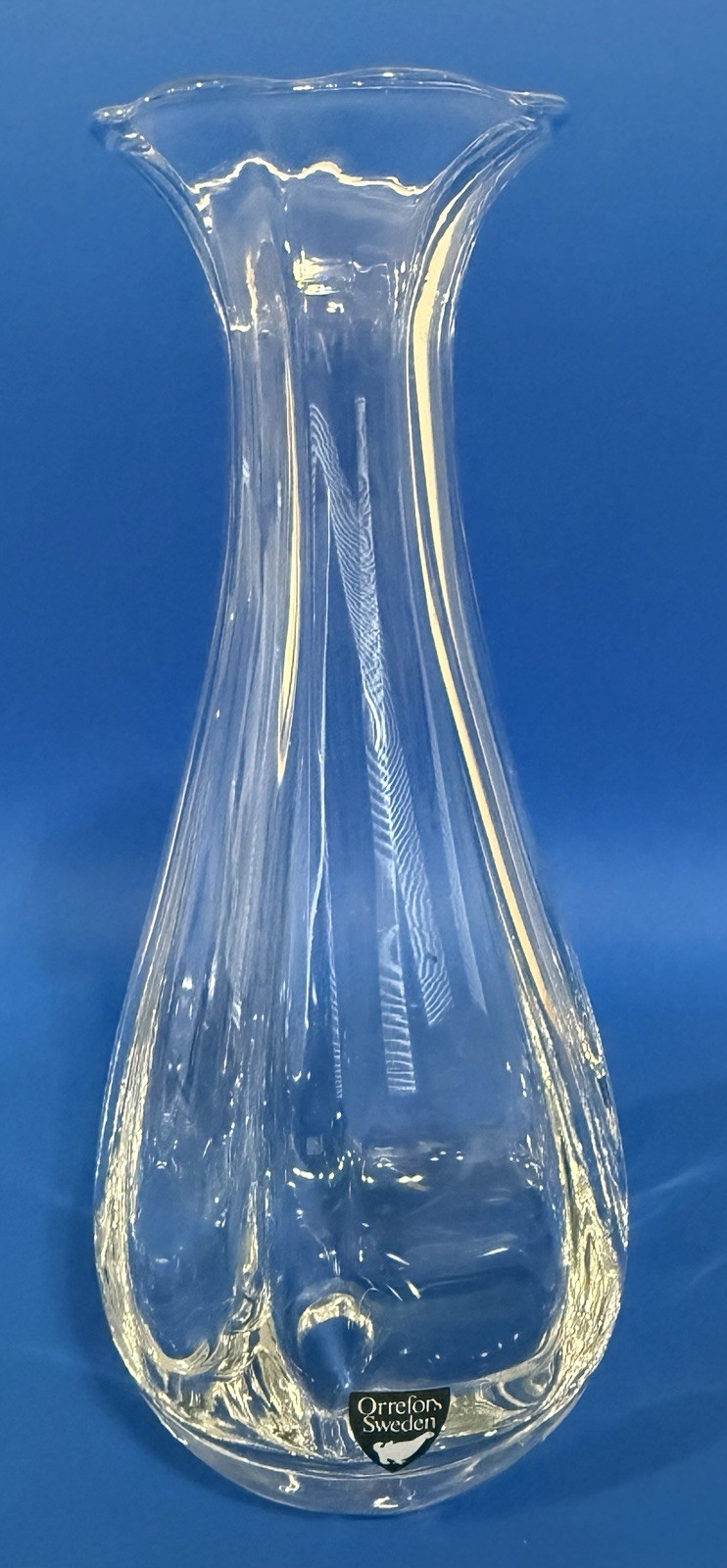 Vintage Orrefors Sweden Crystal Vase Flared Wavy Top 7” Classic Elegance Vintage Orrefors Sweden Crystal Vase Flared Wavy Top 7” Classic Elegance