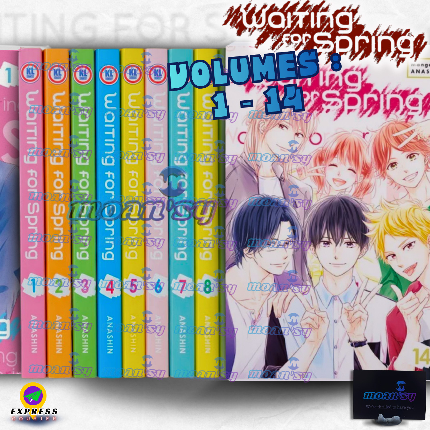 Waiting for Spring Manga Vol 1-14 English Set Books 1-14 Romance Comic Book Lot