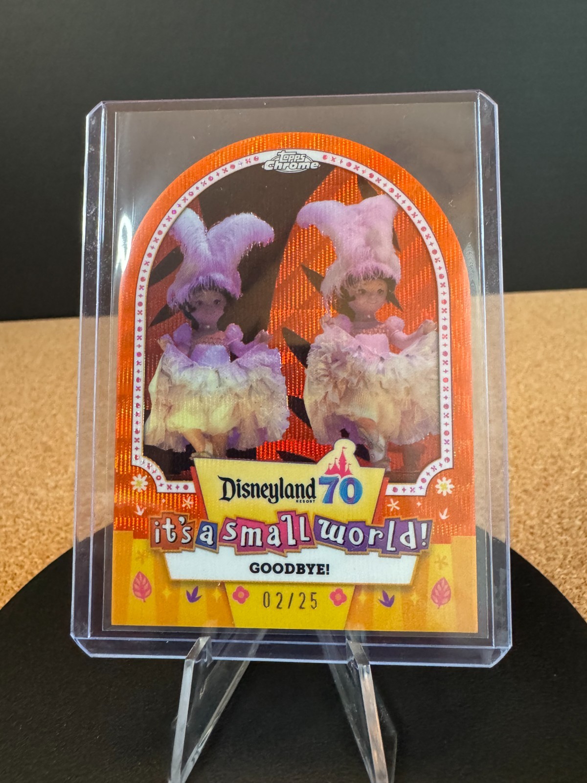 2025 Topps Disneyland 70th It\'s A Small World Goodbye Orange Wave 02/25