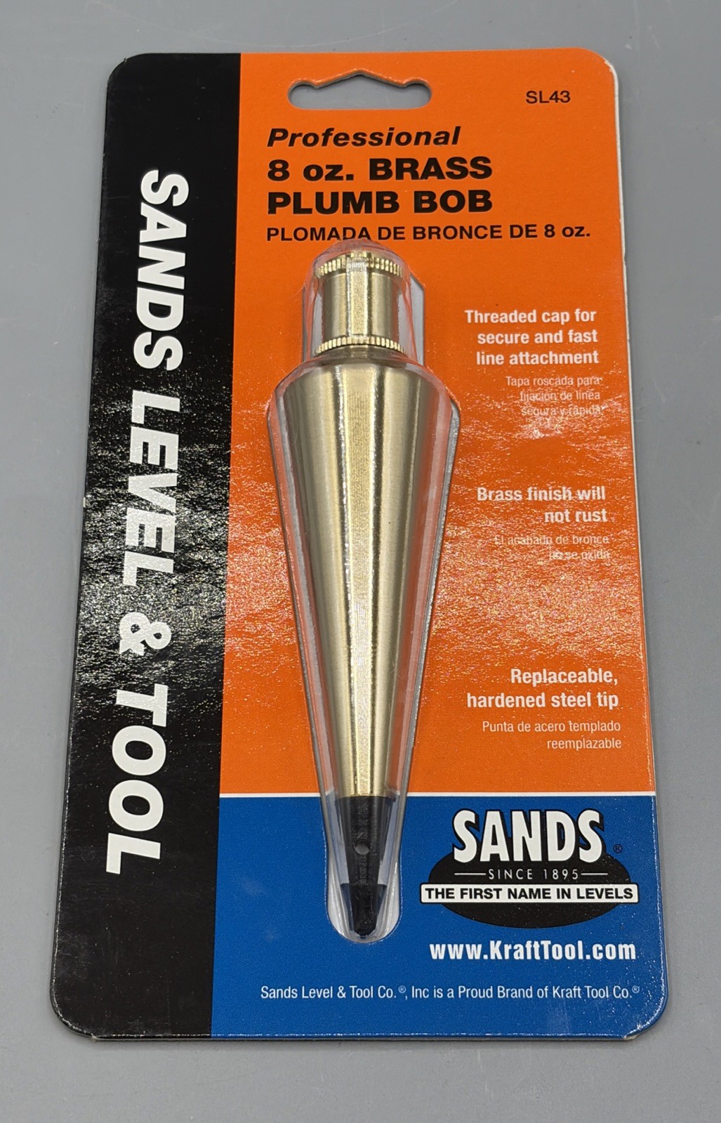 Sands SL43 Professional 8 Oz Brass Plumb Bob Surveying Construction Tool New Sands SL43 Professional 8 Oz Brass Plumb Bob Surveying Construction Tool New