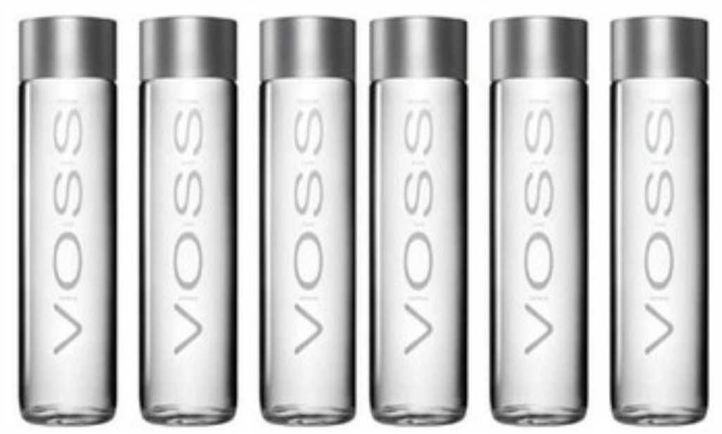 6 - VOSS GLASS BOTTLES EMPTY NORWAY FJORD MINERAL WATER 800 ml
