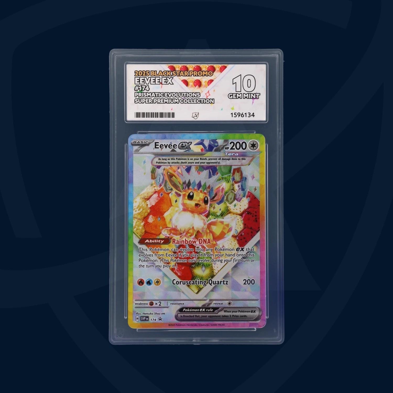 Eevee ex 174 Prismatic Evolutions Holo Full Art Ultra Rare ACE 10 2024 EN Eevee ex 174 Prismatic Evolutions Holo Full Art Ultra Rare ACE 10 2024 EN