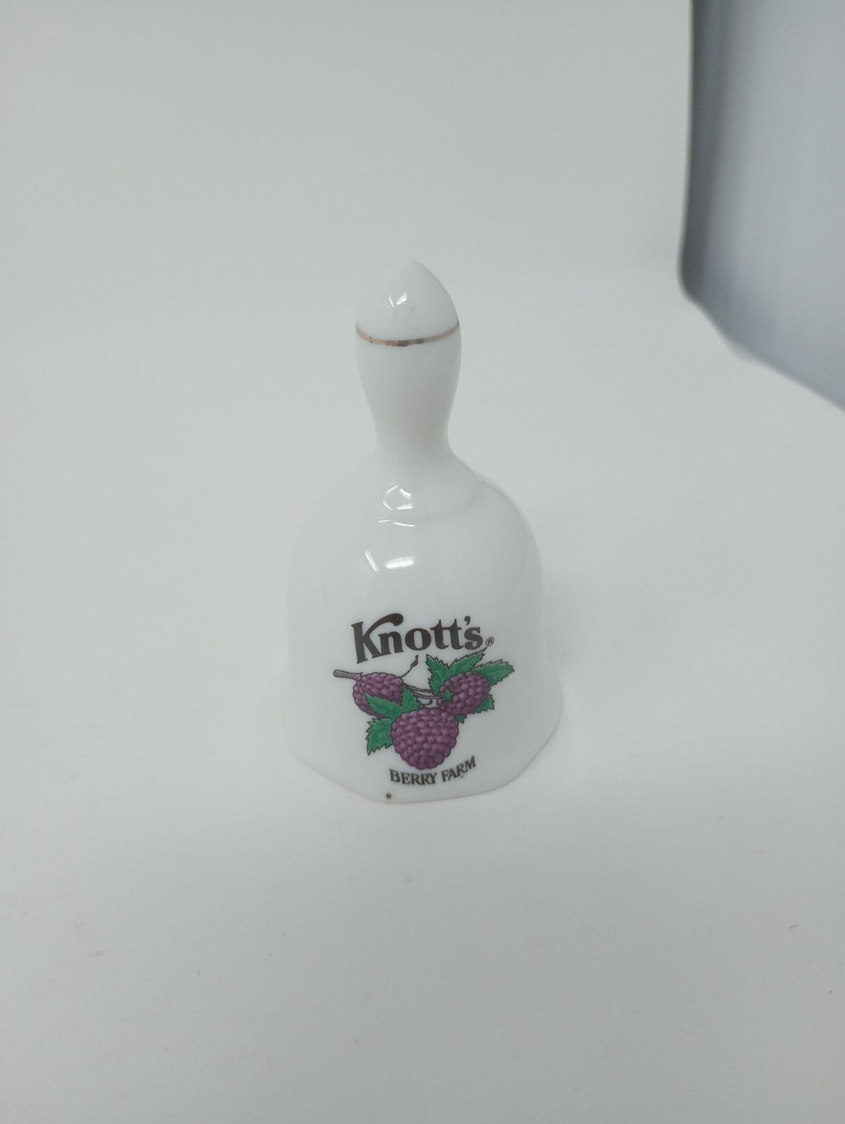 Vintage Knott\'s Berry Farm Boysenberry Logo Collectable Ceramic Bell