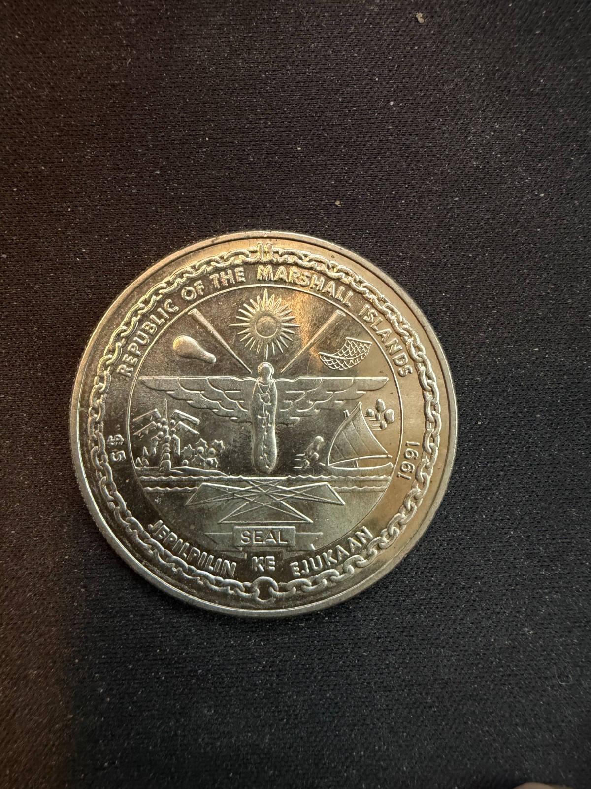 GEM UNCIRCULATED VINTAGE 1991 SPACE SHUTTLE COLUMBIA $5. MARSHALL ISLANDS COIN GEM UNCIRCULATED VINTAGE 1991 SPACE SHUTTLE COLUMBIA $5. MARSHALL ISLANDS COIN