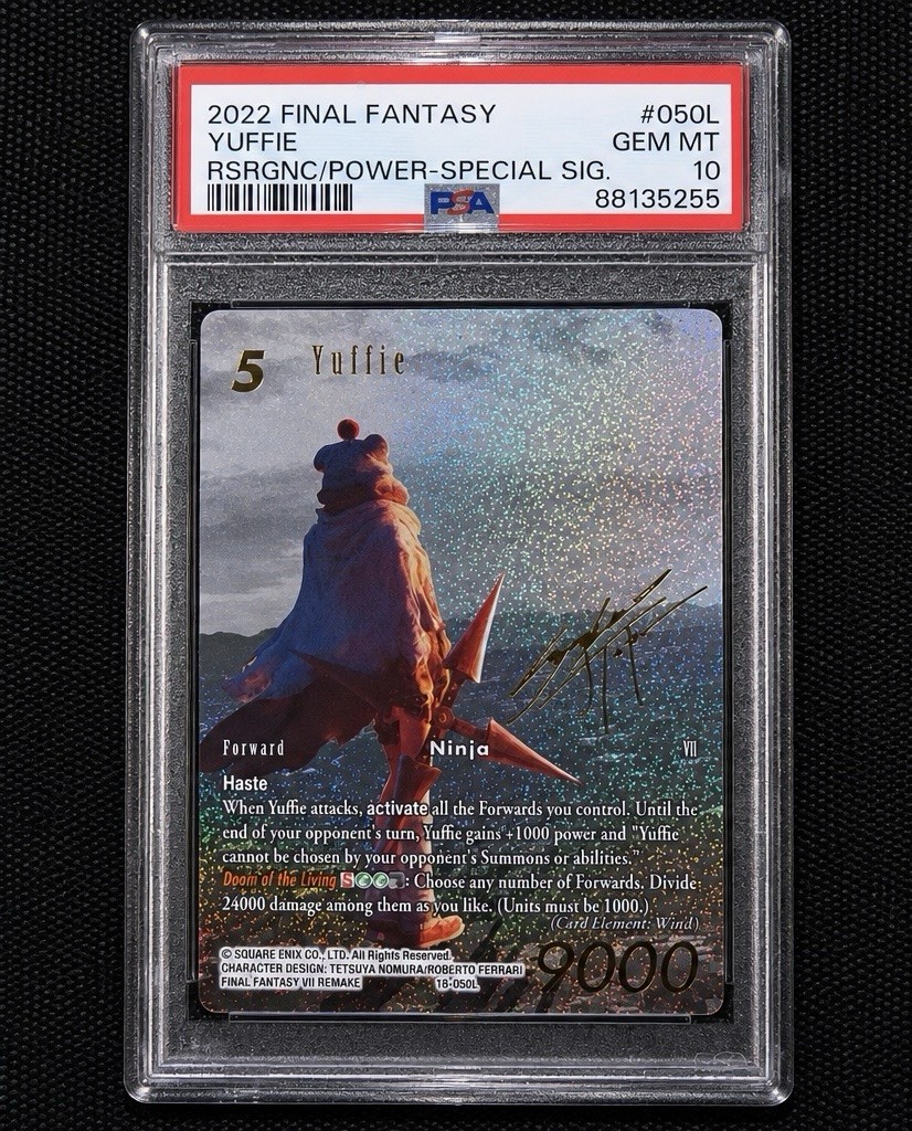 FFTCG Final Fantasy TCG Yuffie 18-050L Signature Full Art Resurgence PSA 10 FFTCG Final Fantasy TCG Yuffie 18-050L Signature Full Art Resurgence PSA 10
