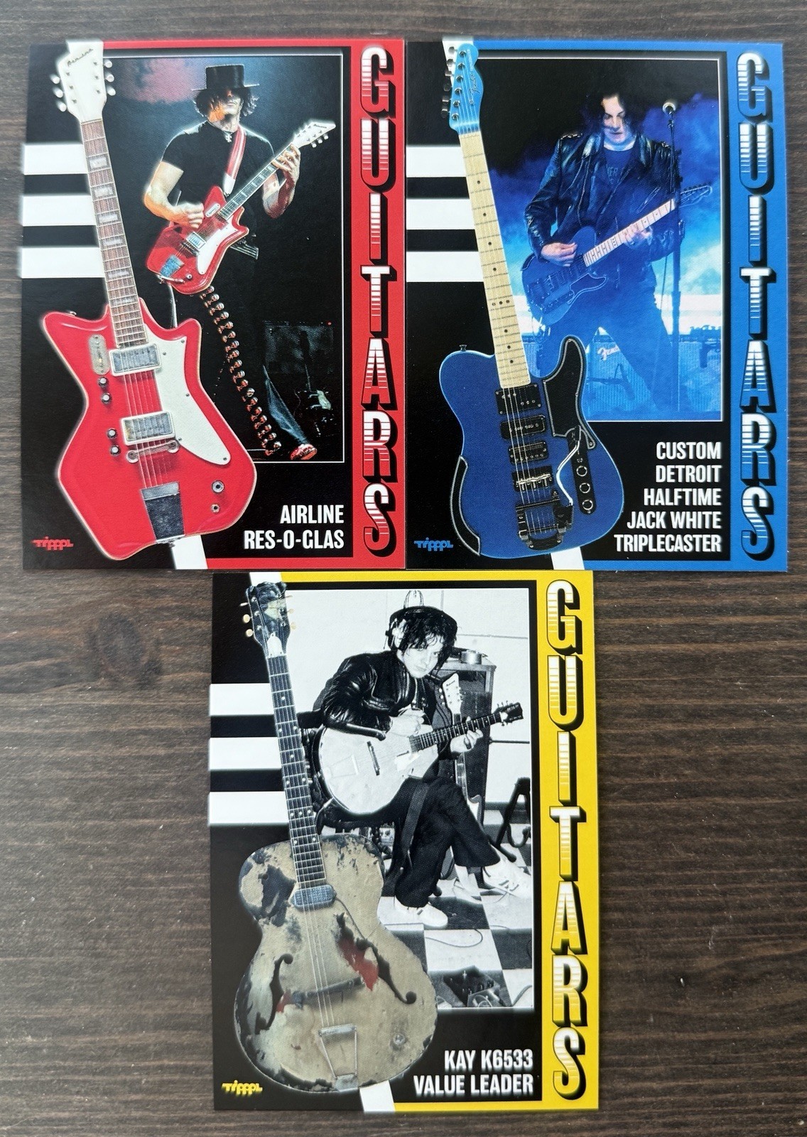 JACK WHITE Guitars Trading Cards - set of 3 - from Third Man Vault 68 Tripppl