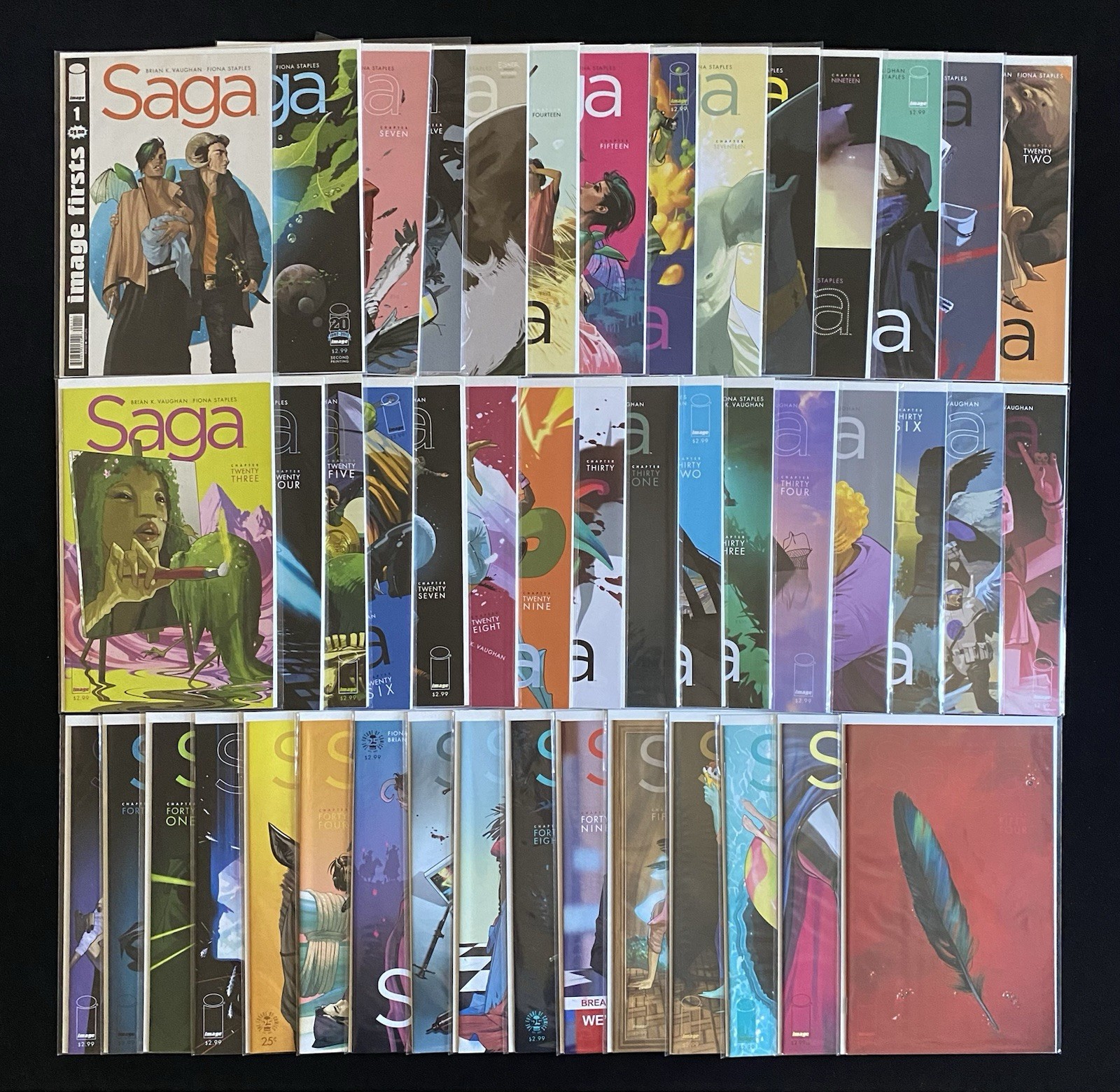 SAGA #1-54 NM Near Full Run Lot Of 46 1st & 2nd Prints 2012 Image Set Lot Keys SAGA #1-54 NM Near Full Run Lot Of 46 1st & 2nd Prints 2012 Image Set Lot Keys