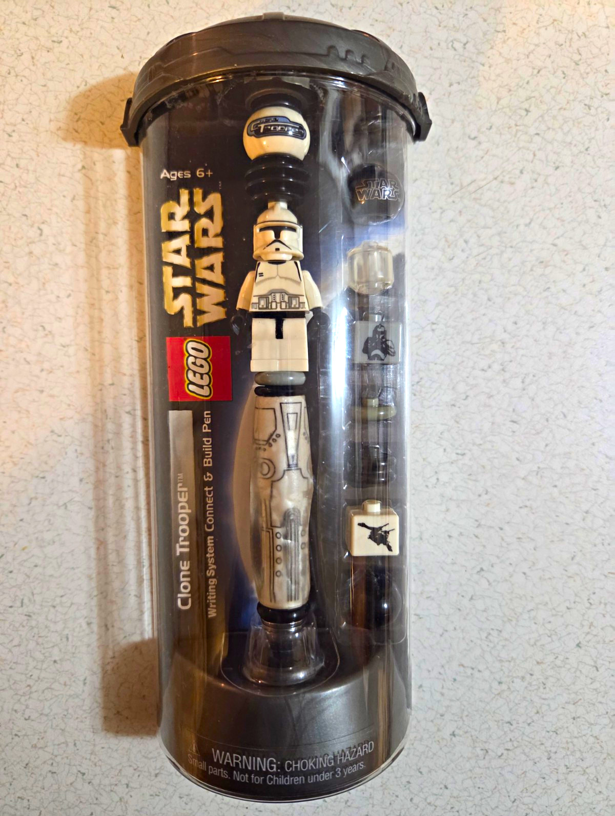 2002 LEGO Star Wars Clone Trooper Writing System Connect & Build Pen Set