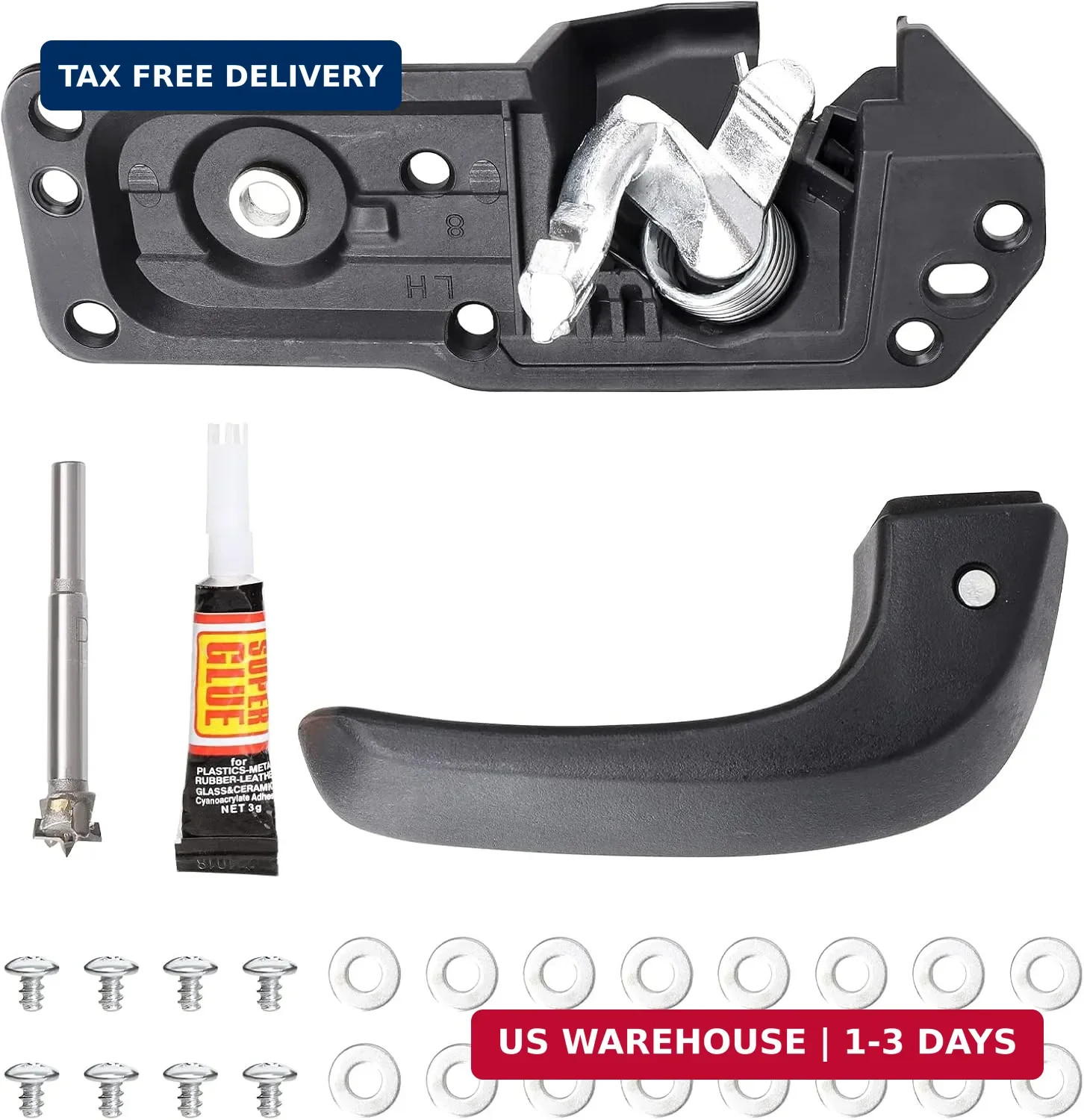 Interior Door Handle Kit Front Left Drivers Side Compatible with 2007-2014 Chevy