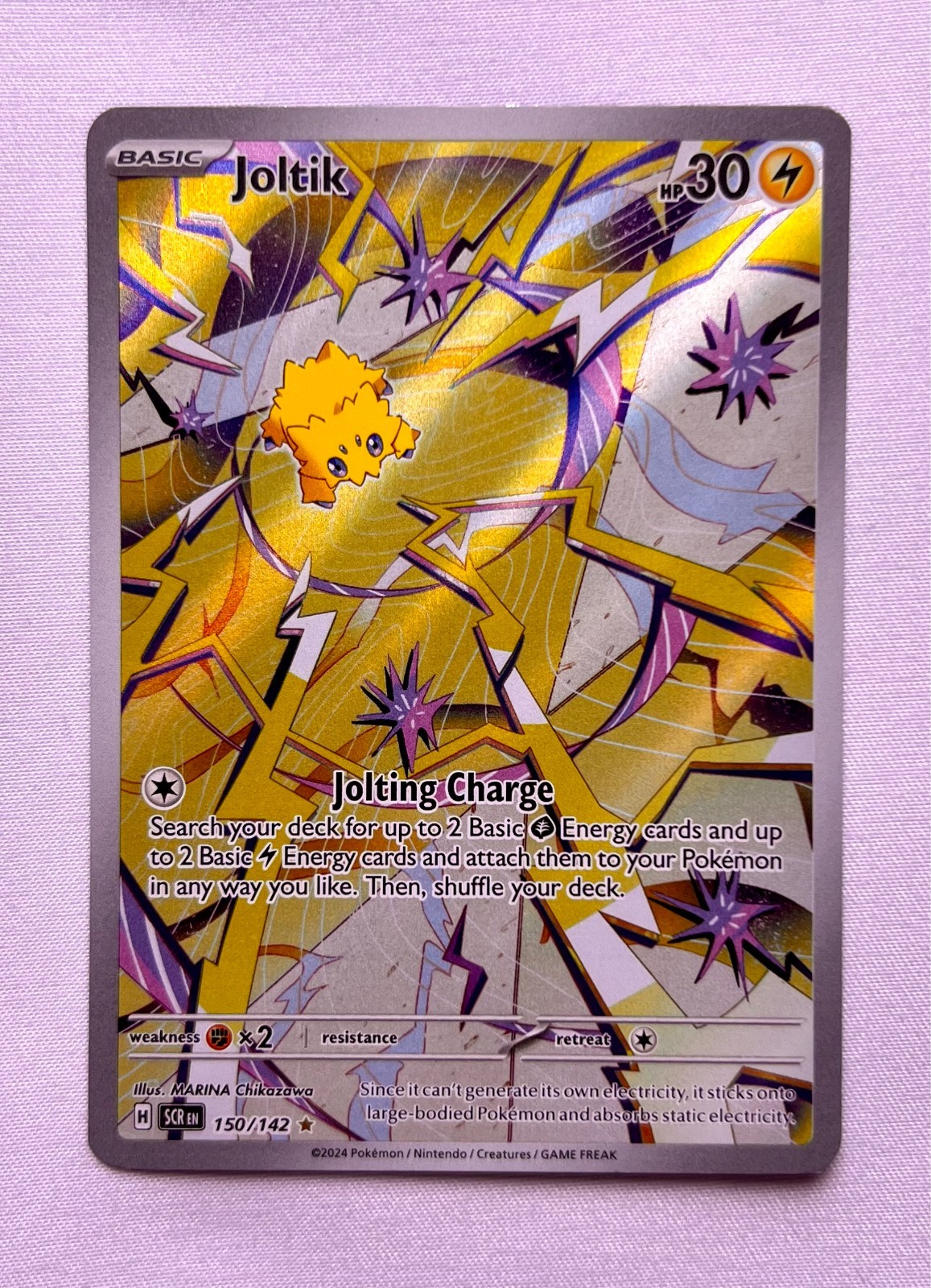 Pokémon TCG Joltik 150/142 Stellar Crown Illustration Rare Holo