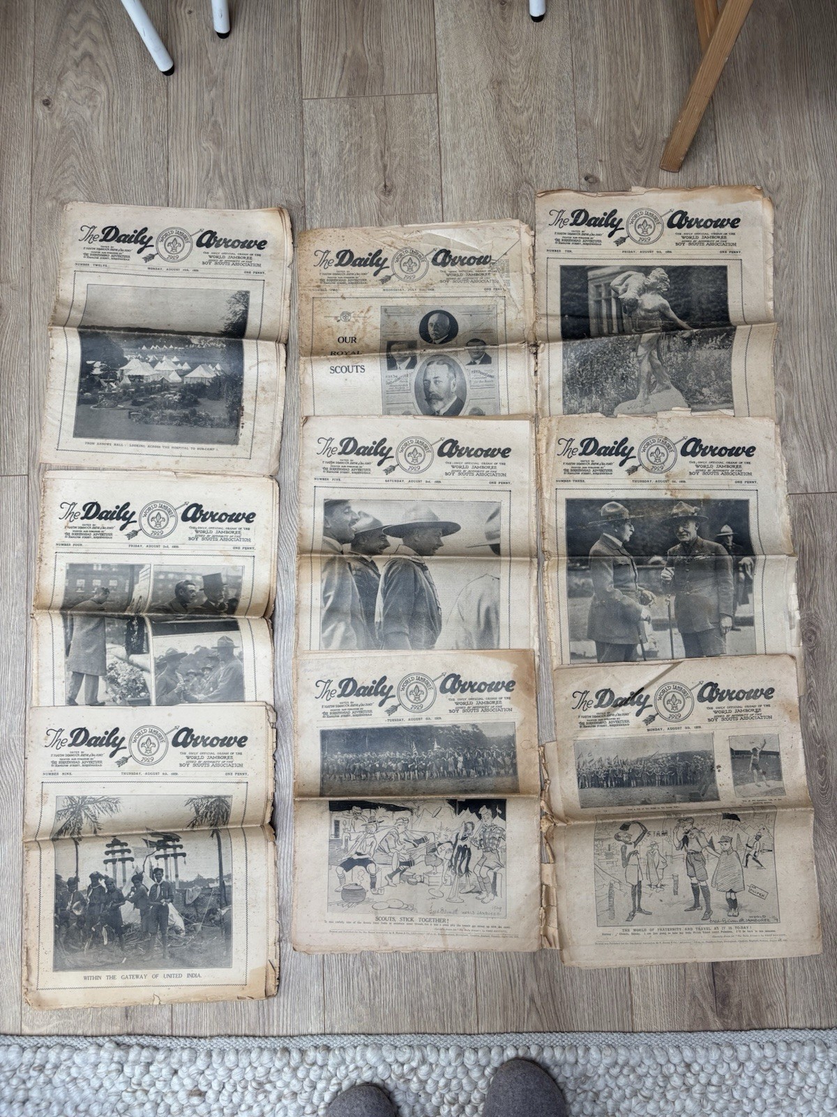 antique vintage x9 newspapers the daily arrowe 1929 scouts world jamboree