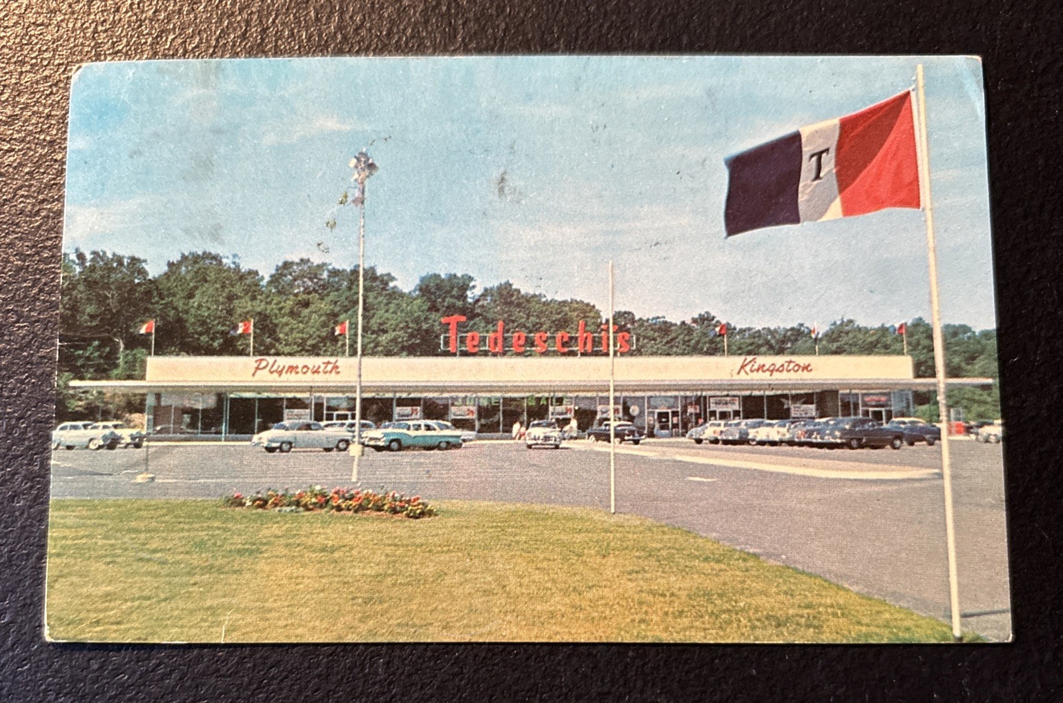 1959 Postcard Tedeschi's Super Market Plymouth Kingston MA Chrome 1950s 60s RPPC 1959 Postcard Tedeschi's Super Market Plymouth Kingston MA Chrome 1950s 60s RPPC