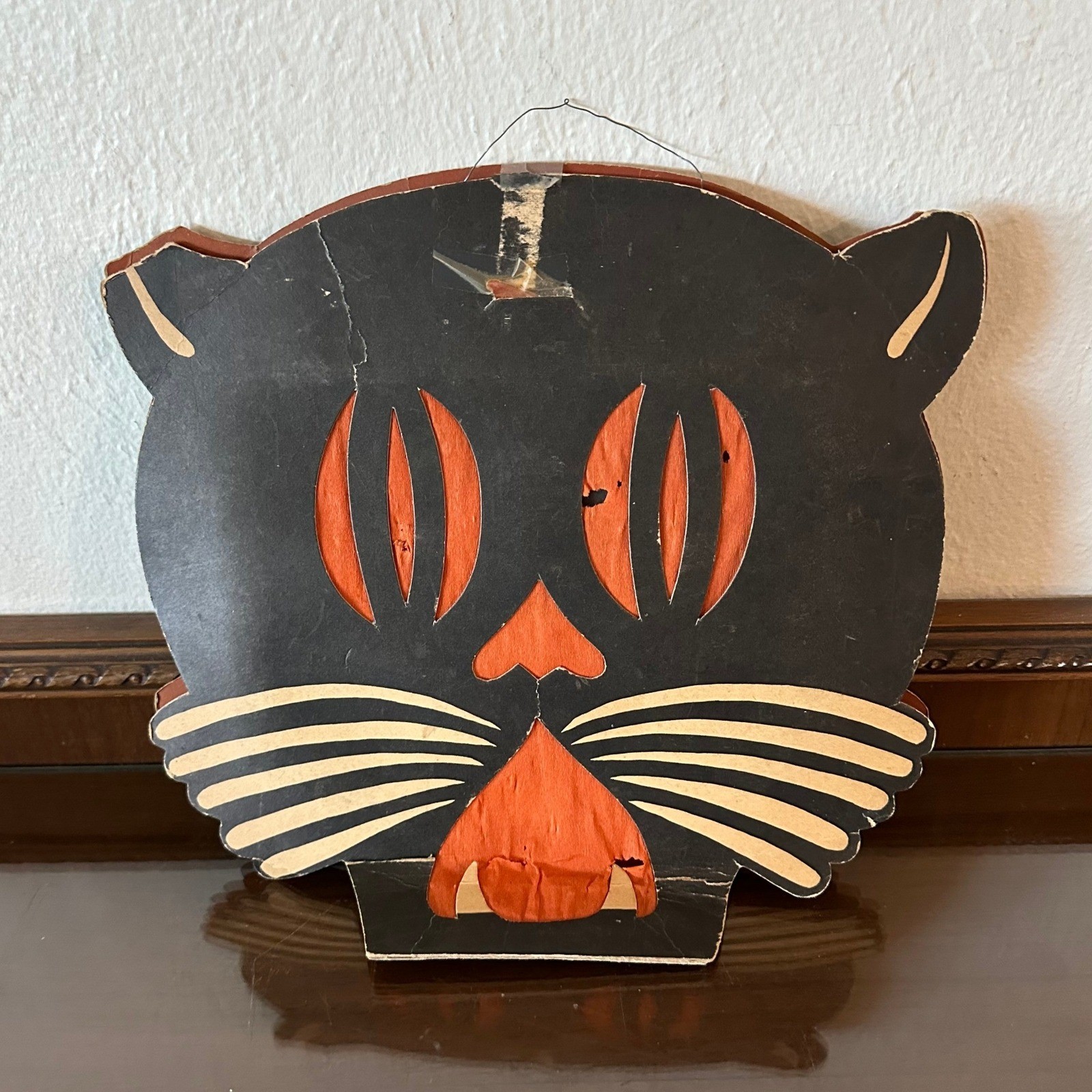 Antique Beistle Tommy Whiskers Halloween Cat Lantern Art Deco 1938-1941 USA Antique Beistle Tommy Whiskers Halloween Cat Lantern Art Deco 1938-1941 USA