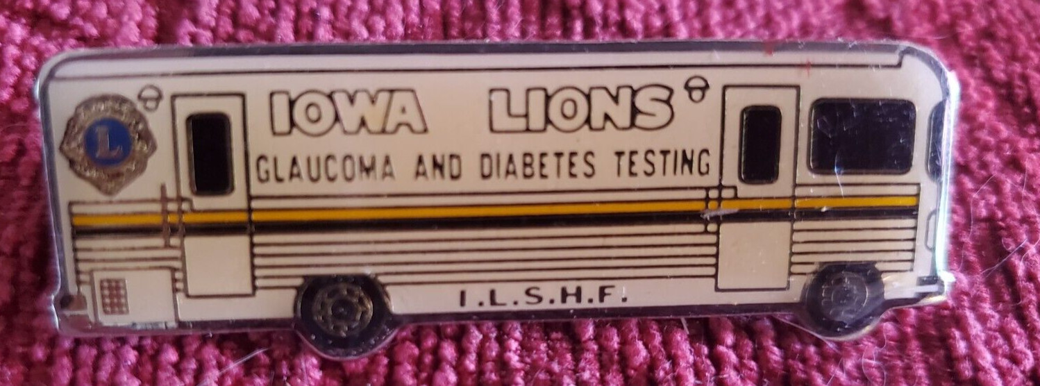 Lions Club Pin Iowa Lions Glaucoma and Diabetes Test