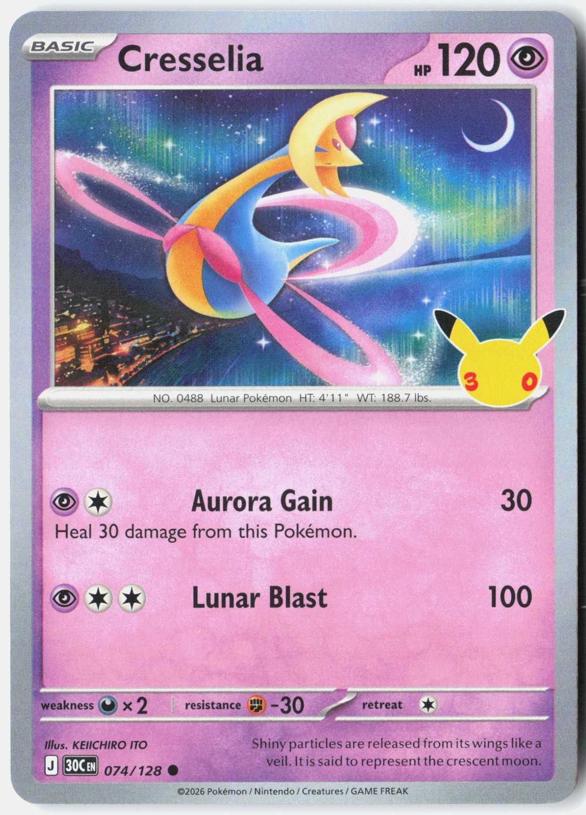 Cresselia Holofoil [30C - 074/128]