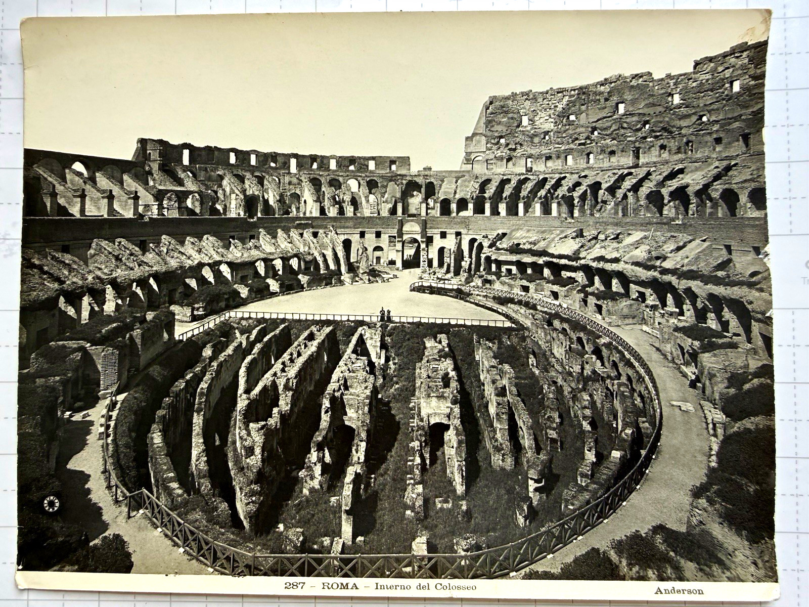 Vintage 8x10 Anderson Photo Interior of the Colosseum Rome Silver Gelatin Print Vintage 8x10 Anderson Photo Interior of the Colosseum Rome Silver Gelatin Print